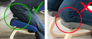 How to sit on kneeling chair