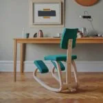 Varier-Variable-plus-ergonomic-kneeling-chair-office-chair-01 Varier Variable Plus Kneeling Chair, in an office setting
