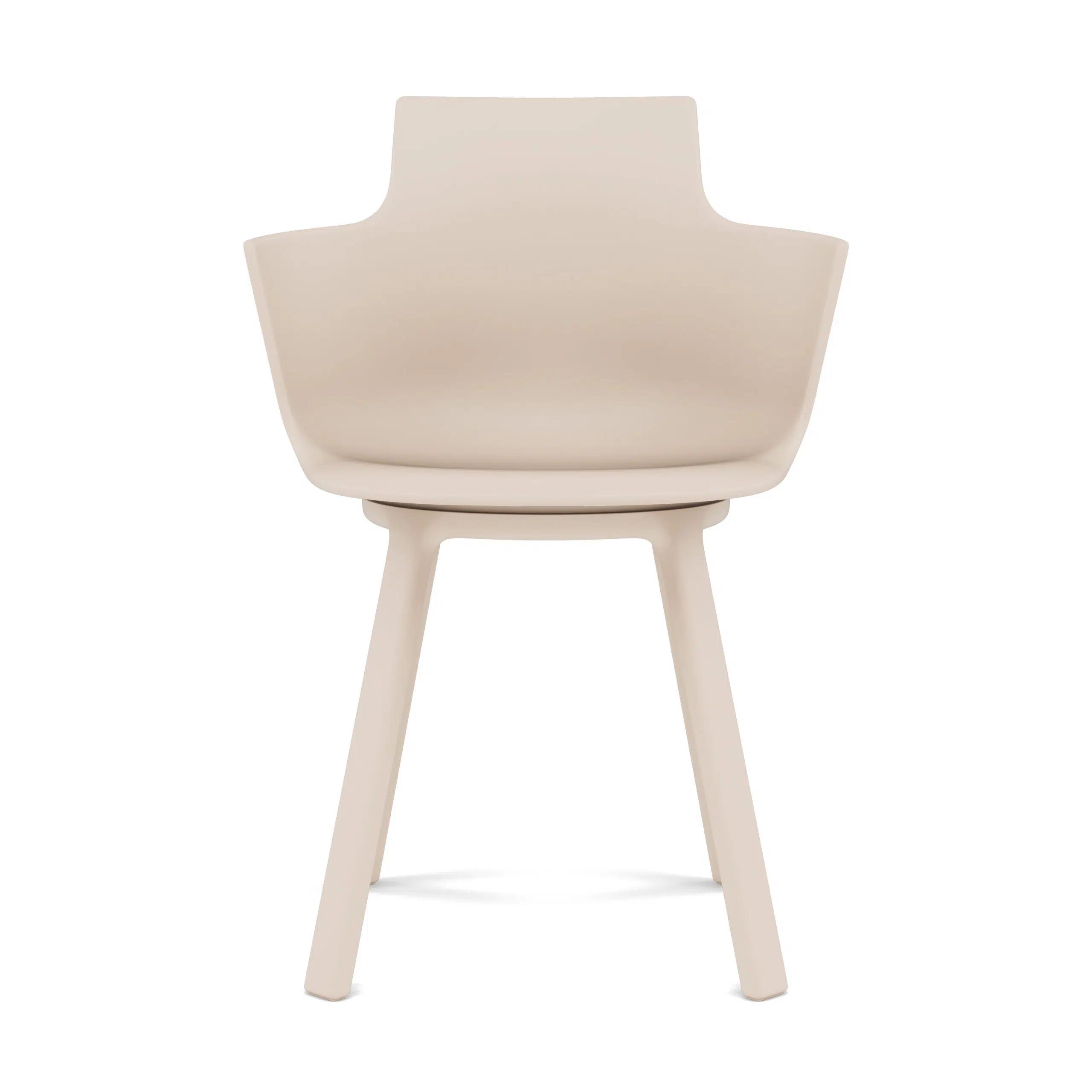 Varier Social Multi-Function Chair with cream upholstery, front view