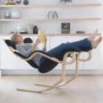 Varier Open-Box Gravity Zero Gravity Recliner, in an office setting