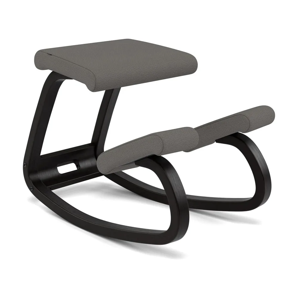 Base: Black Lacquered Ash / Fabric: Revive Grey