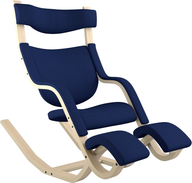 Base: Natural Lacquered Ash / Fabric: Revive Dark Blue